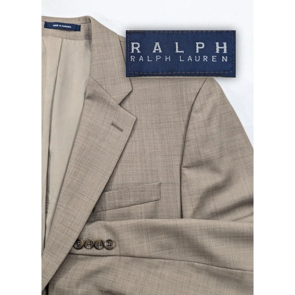 Ralph Lauren Blazer Sports Coat Wool Glenn Check Suit Jacket 44R 48